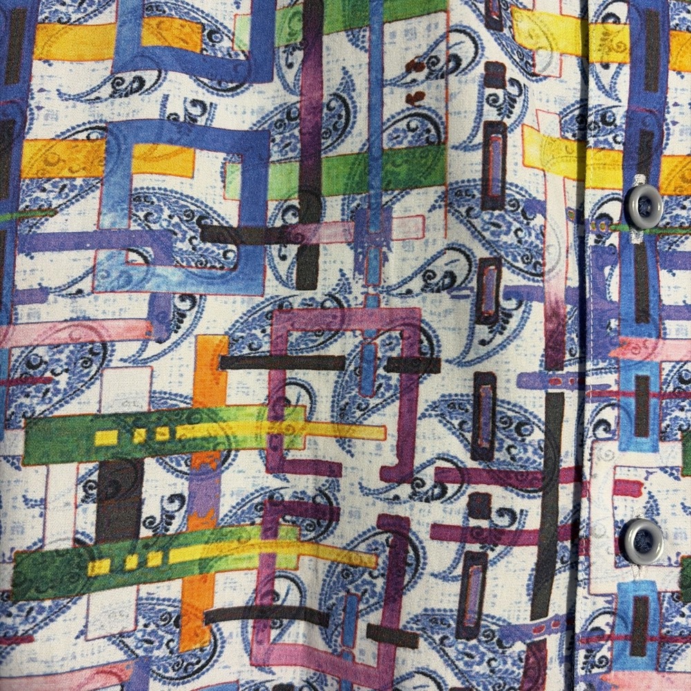 Robert Graham Shirt Mens L Paisley Print Long Sleeve Button Down Bright Colors - Picture 6 of 14